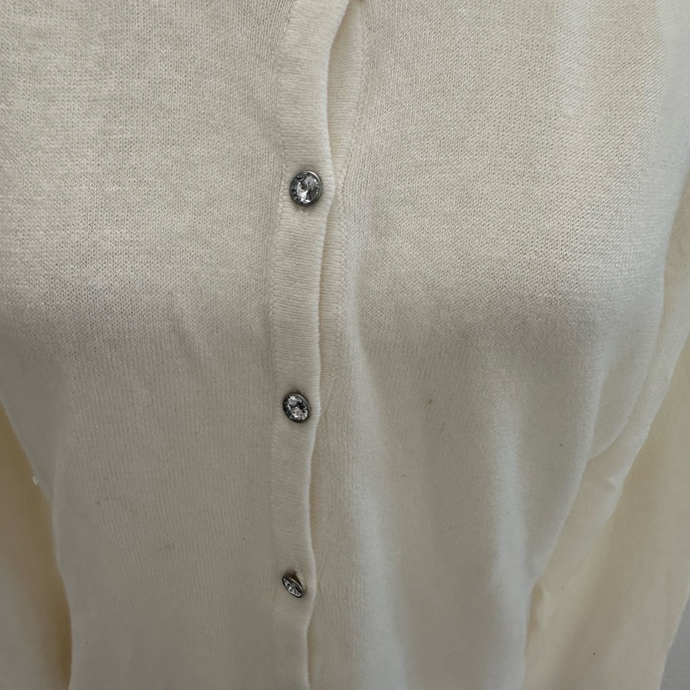 New York & Company Ivory Knit Cardigan - Picture 2 of 5